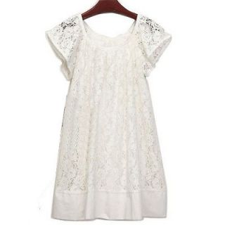 white lace short dress in Womens Clothing