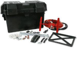   Battery Relocation Kit 2 Ga. Wire Trunk Mount Extra Stereo Back Up Box