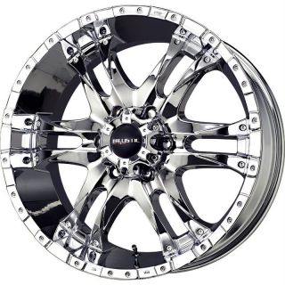 20 inch Ballistic Wizard chrome wheels rims 6x5.5 +14