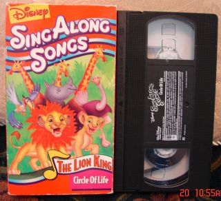 Disneys Sing along Songs CIRCLE OF LIFE The Lion King Vhs Video 
