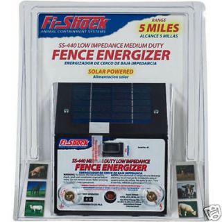 FI Shock SS 440 Solar Fence Fencer Energizer Charger 5 Mile Range