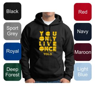 Drake You Only Live Once Gold PREMIUM Hoodie Sweatshirt YOLO Octobers 
