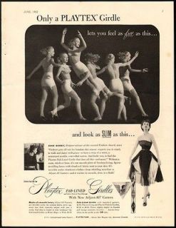 1952 Print Ad Only Playtex Girdle Lets you feel as fine as this and 