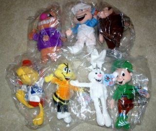 General Mills BREAKFAST CEREAL PALS 7 Bean Bags Dolls Count Chocula 