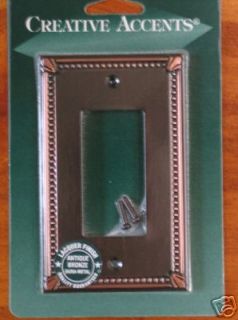 IMPERIAL BEAD ANTIQUE BRONZE SINGLE GFI SWITCHPLATE
