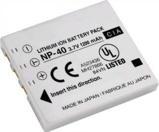 Rechargeable Fuji NP 40 Replacement Battery for Digital Camera