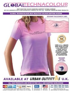 Global Technacolour Purple to Pink ULTRASOFT PREMIUM COTTON Hypercolor 