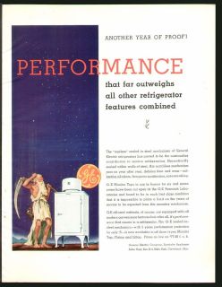 General Electric GE Monitor Top Refrigerator APRIL 1935 Original Print 