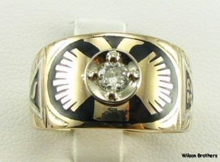 32nd Degree SCOTTISH RITE 10k Gold Diamond Vintage RING