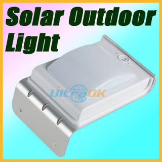 16 LED Solar Power Sound Sensor Detector Outdoor Security Light lamp 