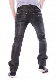   Straight Jeans Black pants mens clothing hip hop urban street fashion