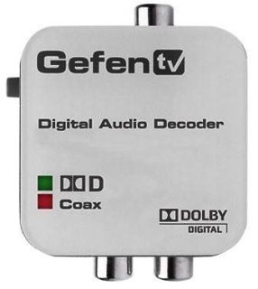 Gefen Dolby Digital Coax Optical to Analog Audio Converter Decoder GTV 