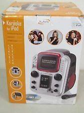 iLive iJ328 CD+G Karaoke Machine with Remote Control and Dock for iPod