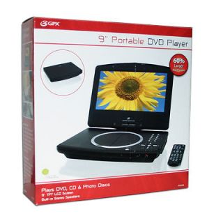NEW GPX PD908B 9 Inch Portable CD & DVD Player TFT/LCD Video Screen 