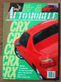AUTOMOBILE 1992 JULY   HONDA CRX, FORD PROBE, NX2000