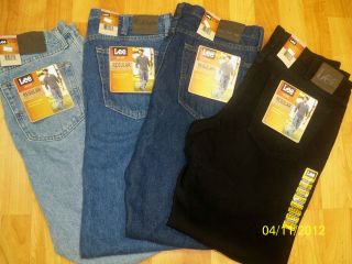LEE JEANS MENS REG FIT NWT 4 COLORS MANY SIZES AVAILABLE BIG & TALL 