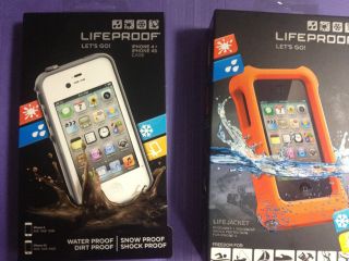 Lifeproof iPhone 4/4S White Life Proof case + Lifejacket both New In 