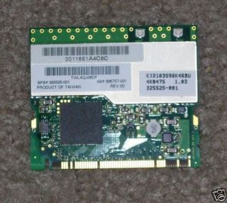 Compaq Presario WiFi Wireless mini PCI board 325525 001