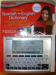 NEW Franklin Merriam Webster Speaking Spanish English Dictionary 