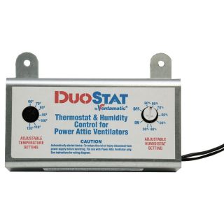 Ventamatic XX DUOSTAT Adjustable Dual Thermostat Humidistat Control 