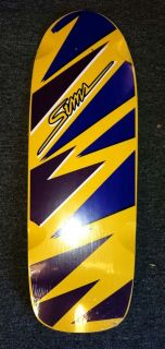 Old School Sims NEW WAVE Skateboard Deck Yellow RARE 