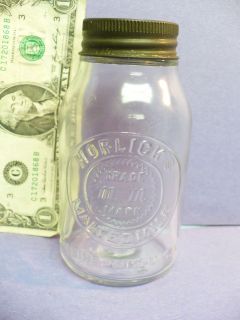 Vintage “HORLICK’S MALTED MILK” Bottle with Lid, Made by Hazel 