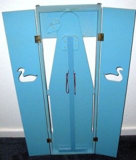 VINTAGE Wooden Wall Hung Fold Out Ironing Board, Unique Duck Cut Outs 