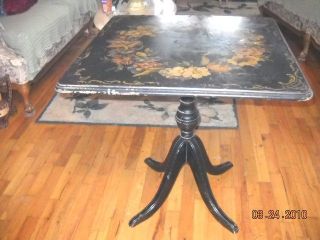   table  50 00  wood iron flip top console table
