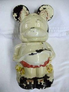 Genuine 1940s Mickey Minnie Mouse Turnabout Cookie Jar