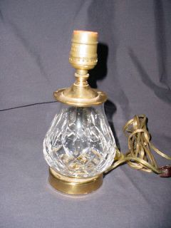 Vintage Waterford Cut Crystal LISMORE Lamp   Boudoir Lamp