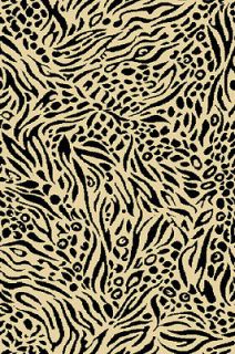 Modern Leopard Zebra Print Ivory 8x11 Safari Area Rug Actual 7 10 x 