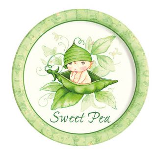 Sweet Pea Dinner Plates   Baby Shower Party Supplies