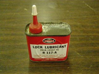 Original Ford Rotunda Lock Lubricant Can 1960s