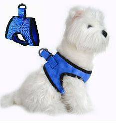 CHOKE FREE Dog Harness Doggie Design Step In Mesh Vest SKY DIVER ROYAL 