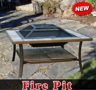 New Backyard Patio Metal Deck Fire Pit Garden Stove With Proof Cover 