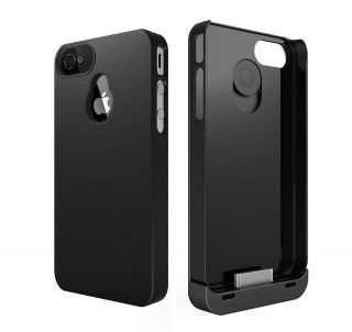 Maxboost Hybrid Battery Case for iPhone 4 4S Black/Black   boost 