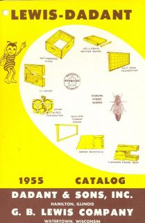 1955 LEWIS DADANT Catalog Beekeeping Equipment & Supplies Beekeepers 