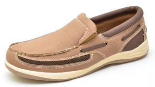 Margaritaville Slip On Boat Deck Shoes Tan Brown Mens 8.5   NEW