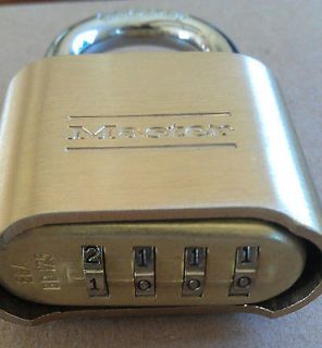 Master Lock 175D Brass Padlock   Combination Lock   NEW