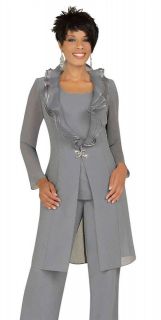Misty Lane 13538 Womens Formal Evening Duster Jacket Pant Suit sizes 