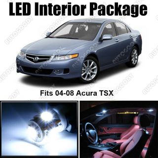 White LED Lights Interior Package Deal Acura TSX