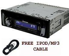   DEH P3100UB In Dash Ipod/USB/CD/MP​3 Player Car Receiver + AUX Cable