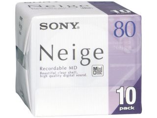 Sony 10MDW80NED Neige Series 80min Blank MD Mini Disc (10 disc pack)
