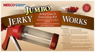 Nesco Jumbo Jerky Works Gun Kit, 3 Attachments, 5 jerky spice 