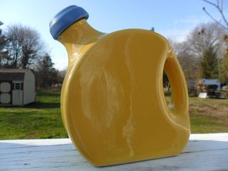 Oxford Ware Stoneware Yellow Pitcher with Cap *NICE* Vintage