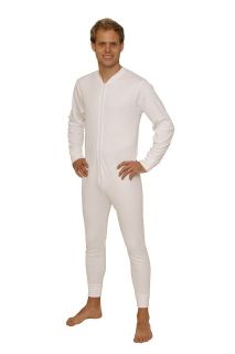 Mens All in One Thermal Union Suit with Zipped Flap / Back Flap