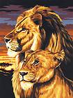 LION BOX CANVAS ARTIST PAINTING PAINT BY NUMBERS KIT