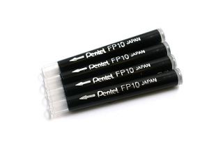 Four refill cartridges for the Pentel Pocket Brush pen for calligraphy 