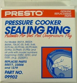 Presto Pressure Cooker Sealing Ring Gasket 09902