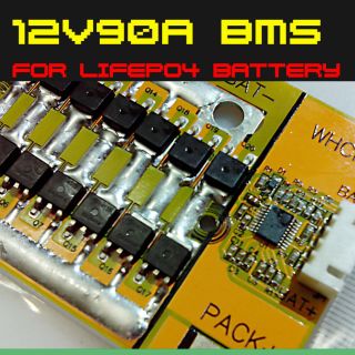 LiFePO4 LFP LiMPO4 Battery Manage System(BMS) PCM 4S 12V 90A For 1000W 